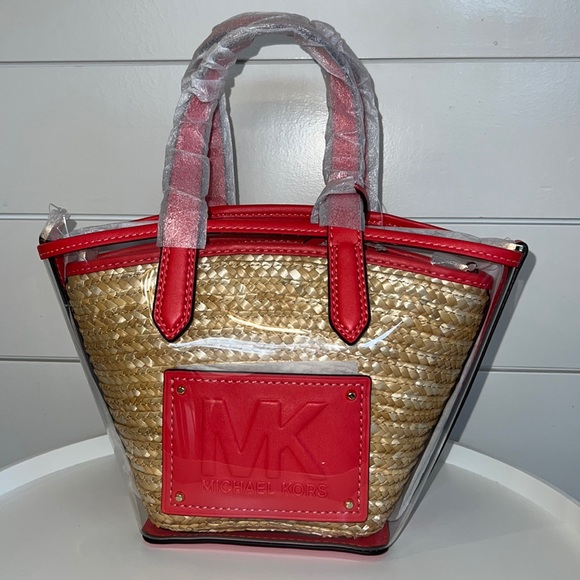 NWT MICHAEL KORS KIMBER CORAL REEF SMALL 2IN1 ZIP TOTE MSGR